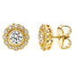 18 KGP Round Vintage Lace Studs by Bling
