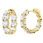18 KGP Small Large Stone Couture Hoops by Bling