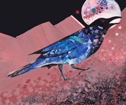 Blackbird Singing in the Dead of Night- Matted Print