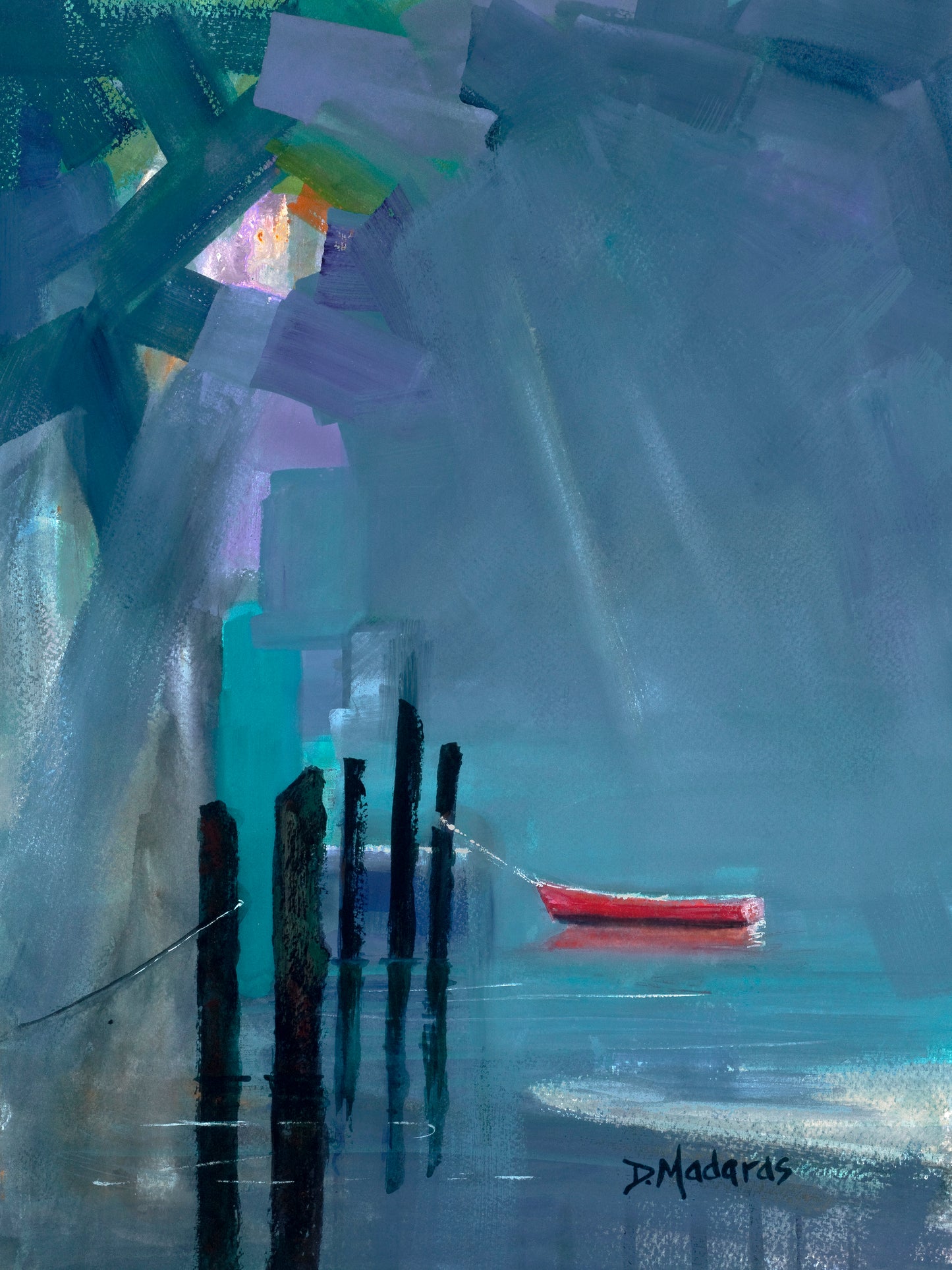 Boat in Gray Light- Matted Print