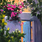 Bougainvillea by the Blue Door- Matted Print