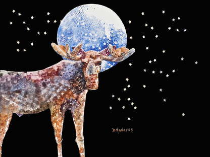Bullwinkle- Matted Print