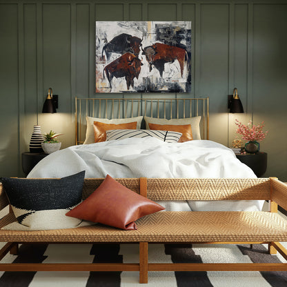 Bison on Parade- Canvas