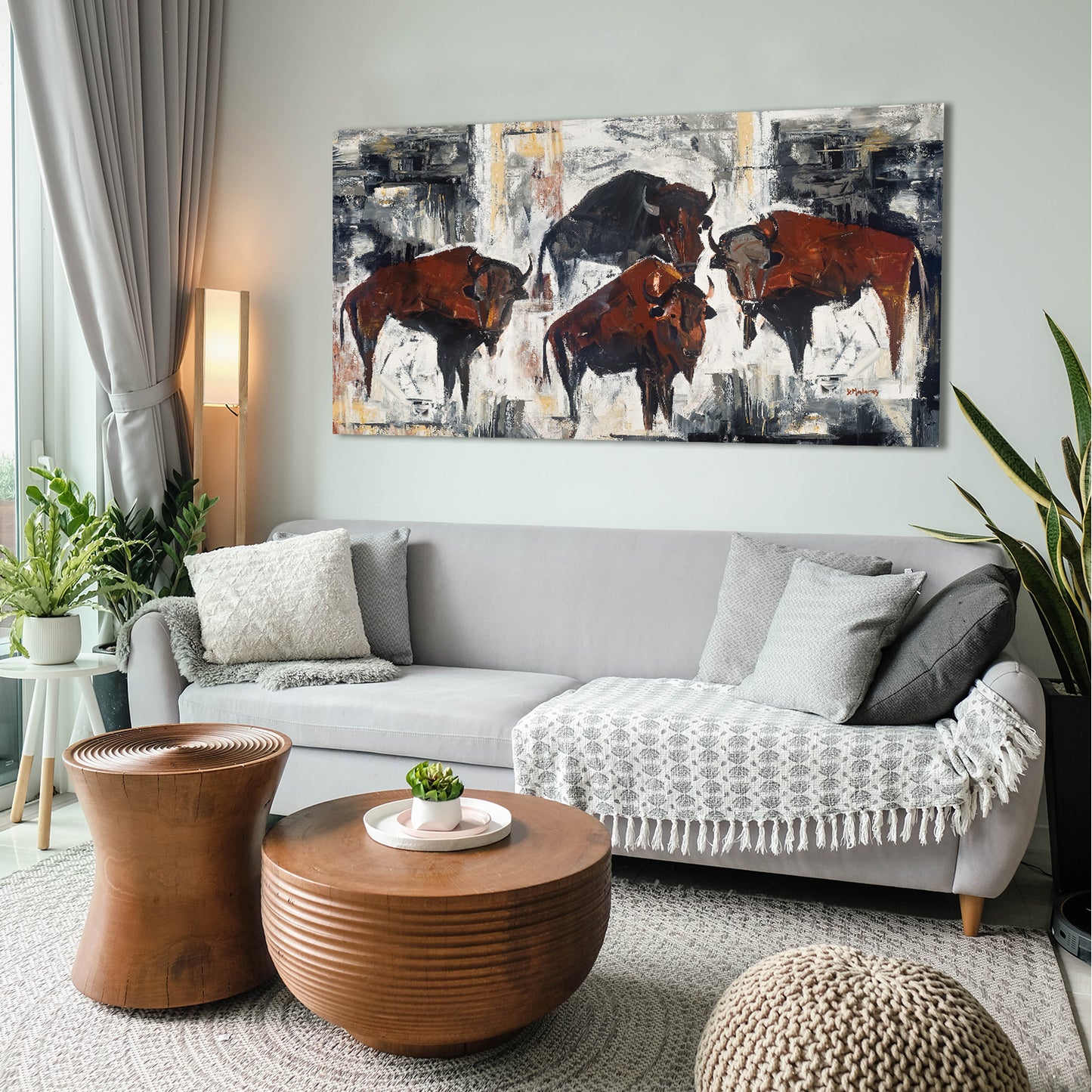 Bison on Parade- Canvas Panorama