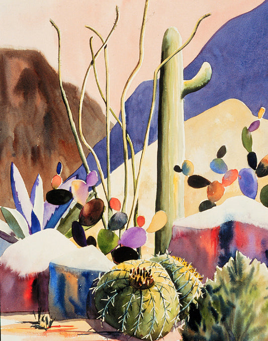 Cactus Cove- Matted Print