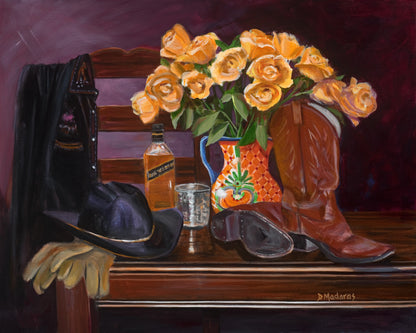Cowboy Romance- Matted Print
