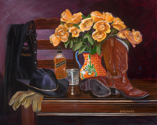 Cowboy Romance- Matted Print