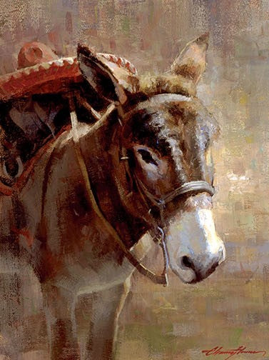 Selling Sombreros by Chauncey Homer- Canvas Giclée
