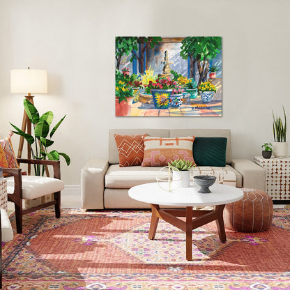 Courtyard Splendor- Canvas