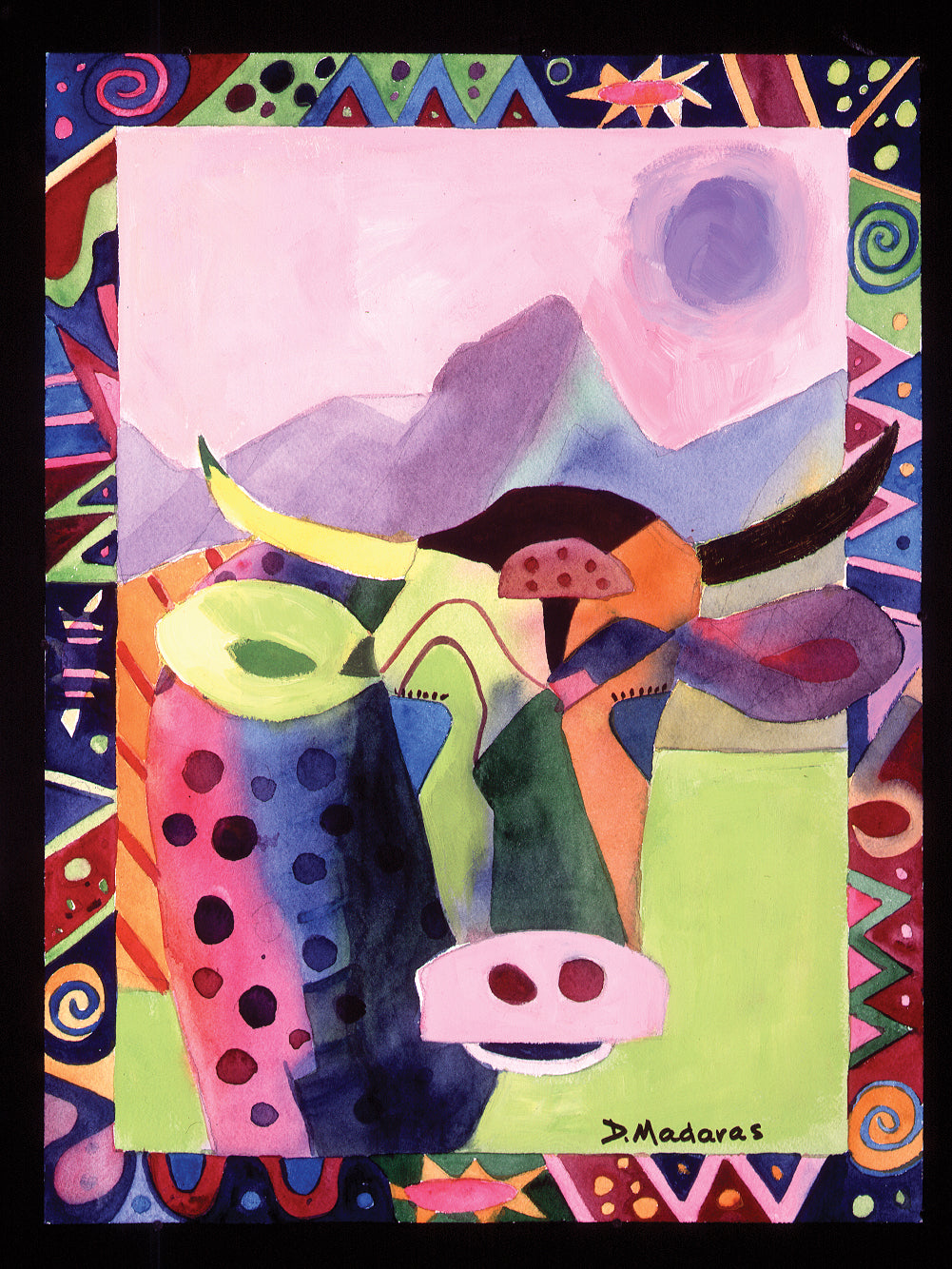 Funky Cow Medina- Matted Print