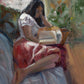 Girl on the Couch- Matted Print