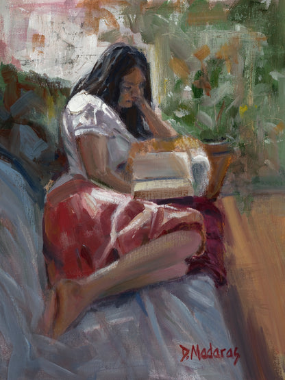 Girl on the Couch- Matted Print