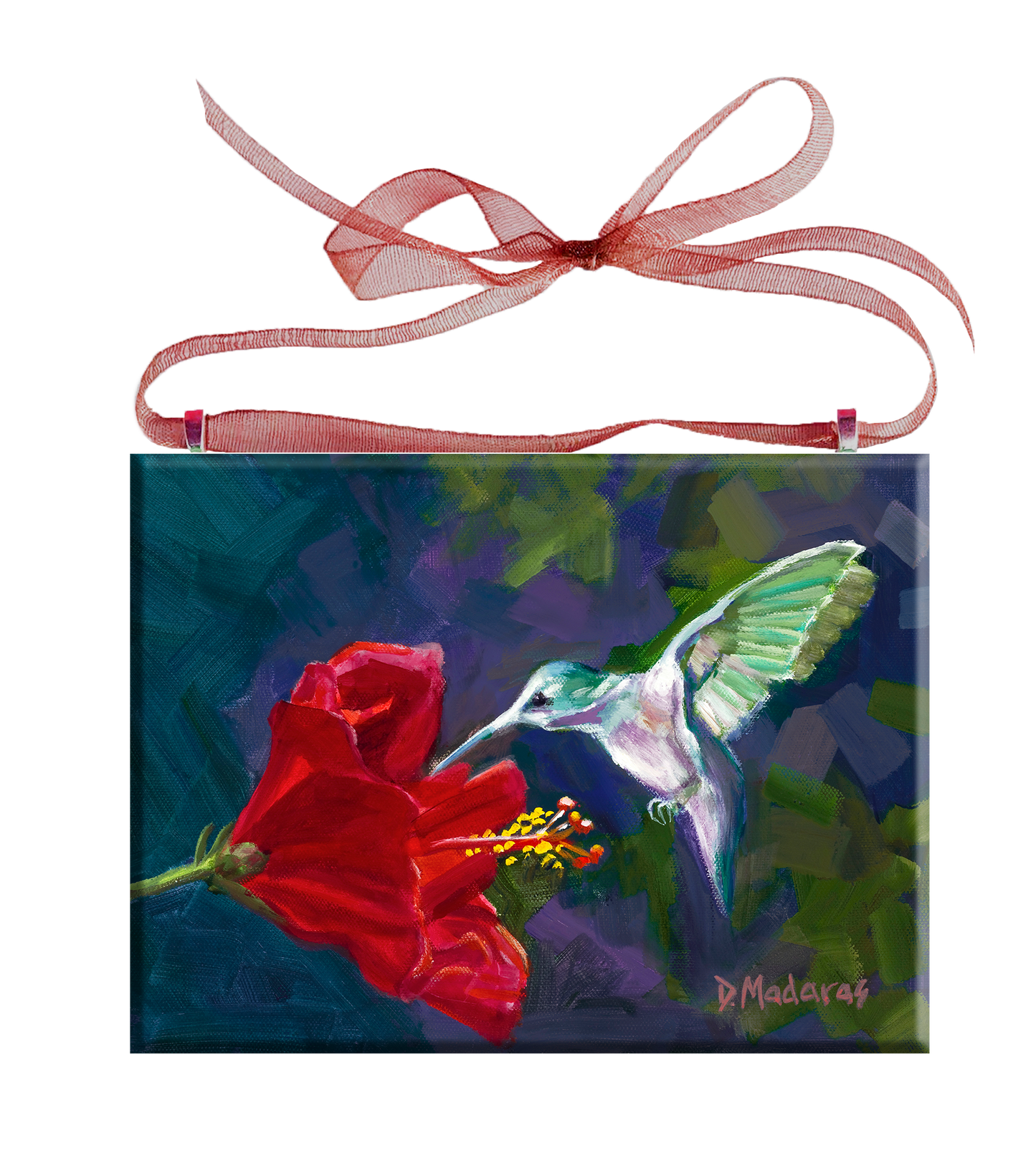 Hummingbird and the Hibiscus - Ornament