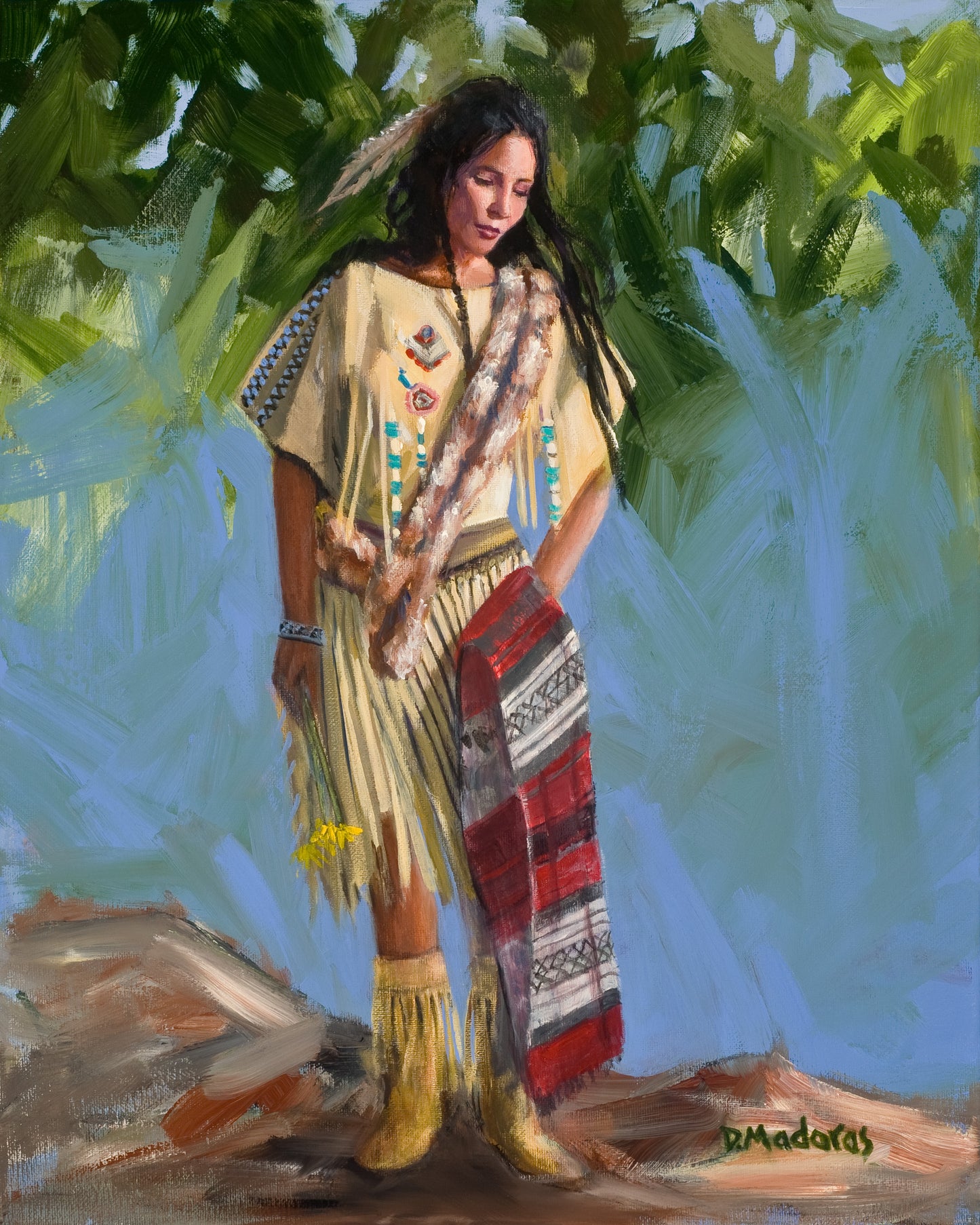 Maiden at the Falls- Matted Print