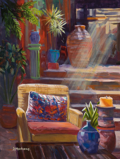 Patio at Hotel California- Matted Print