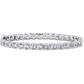 Silver Round 5mm Solitaire Eternity Bangle with Double Security Clasp by Bling