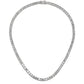 Silver Asscher-Cut Couture Tennis Necklace with Double Security Clasp 16.5" by Bling