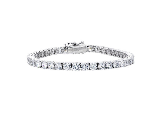 Silver Classic Tennis Bracelet by Bling