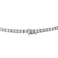 Silver Classic Tennis Necklace 16.5" by Bling