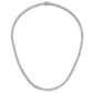 Silver Classic Tennis Necklace with Double Security Clasp 18" by Bling
