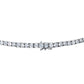 Silver Classic Tennis Necklace with Double Security Clasp 18" by Bling