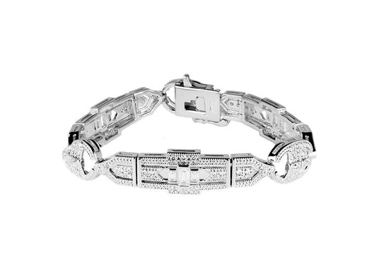 Silver Estate Art Deco Tennis Bracelet by Bling