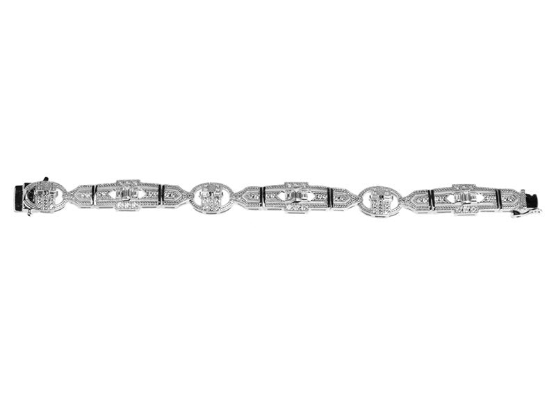 Silver Estate Art Deco Tennis Bracelet by Bling