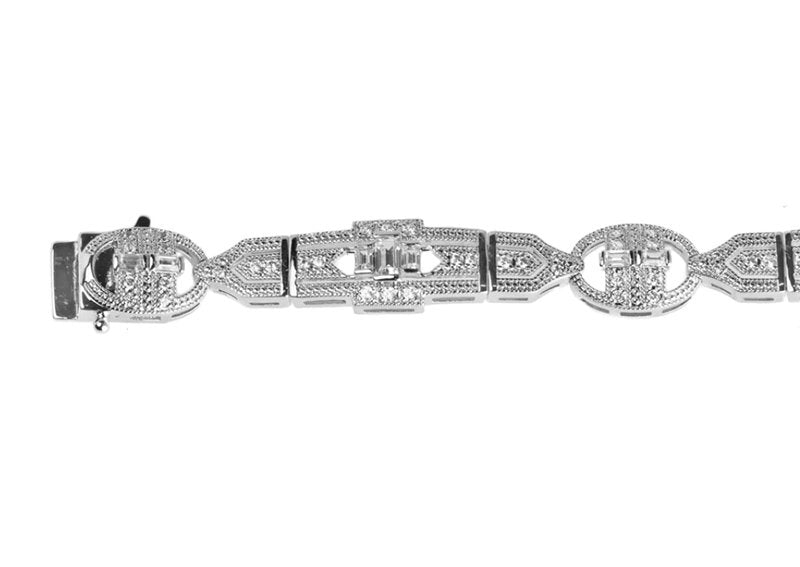 Silver Estate Art Deco Tennis Bracelet by Bling