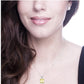 Silver Fancy Light Yellow Emerald Cut Station Necklace with 18 KGP Prongs by Bling