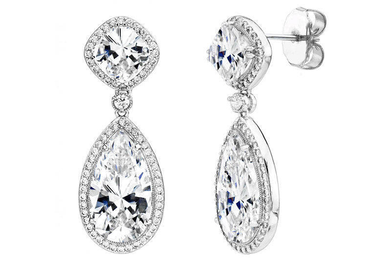 Silver Palace Teardrops by Bling