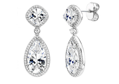 Silver Palace Teardrops by Bling