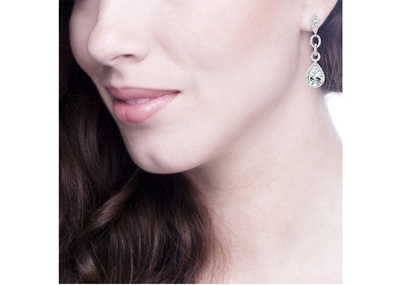 Silver Royal Occasion Teardrops by Bling