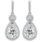 Silver Victorian Clear Teardrops by Bling