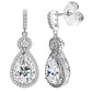 Silver Victorian Clear Teardrops by Bling