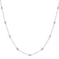 Sterling Silver 27" Long Floating Station Necklace by Bling