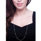 Sterling Silver 27" Long Floating Station Necklace by Bling