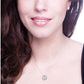 Sterling Silver 2 Carat Round Pendant Necklace with Halo by Bling