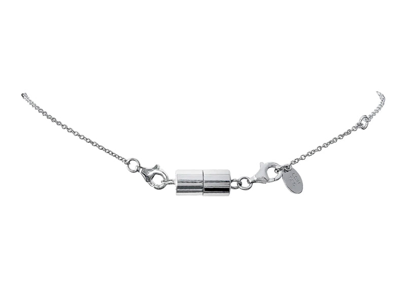 Sterling Silver Barrel Magnetic Clasp with Large Lobster Clasp by Bling