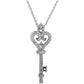 Sterling Silver Estate Vintage Key Necklace by Bling