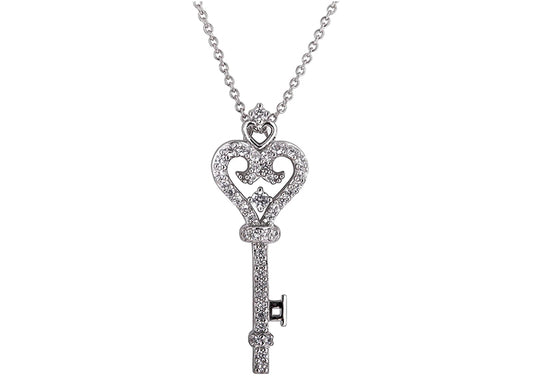 Sterling Silver Estate Vintage Key Necklace by Bling