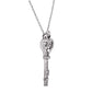 Sterling Silver Estate Vintage Key Necklace by Bling
