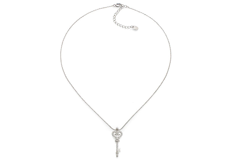 Sterling Silver Estate Vintage Key Necklace by Bling