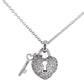 Sterling Silver Tiny Locket and Key Necklace by Bling