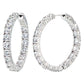 Sterling Silver 1.25" 4mm Double Sided In and Out Couture Hoops by Bling