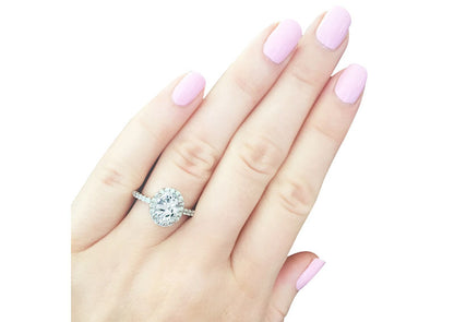 Sterling Silver 2.5 Carat Oval Ring by Bling