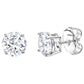 Sterling Silver 2 Carat 4 Prong Medium Solitaire Studs by Bling