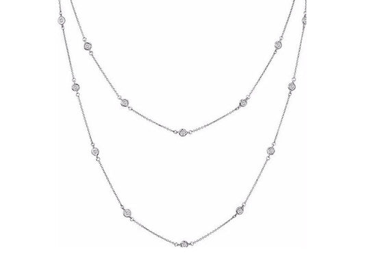 Sterling Silver 54 Inch 6-in-1 Necklace by Bling