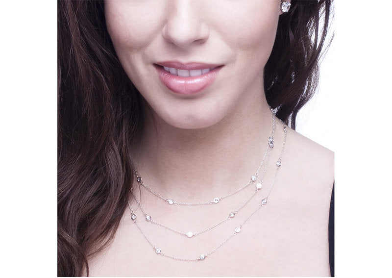 Sterling Silver 54 Inch 6-in-1 Necklace by Bling