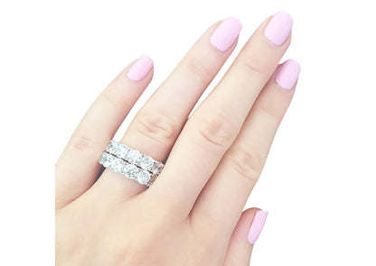 Sterling Silver 5mm Round Eternity Band by Bling