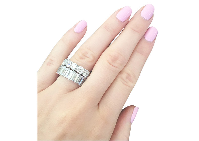 Sterling Silver 5mm Round Eternity Band by Bling